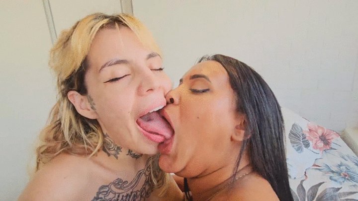 TONGUE WITH TONGUE, NAUGHTY AND WET KISS - BY LUANA LIMA AND KYRA SEX - PART 3