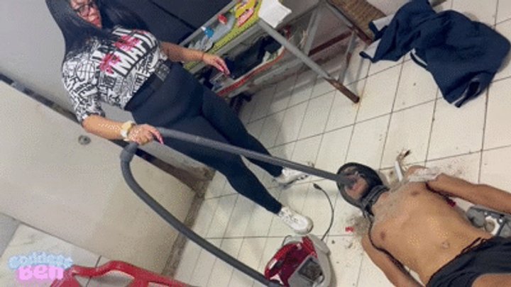 Eating vacuum cleaner dirt (Extreme Humiliation) # 1080HD - Goddess Beh