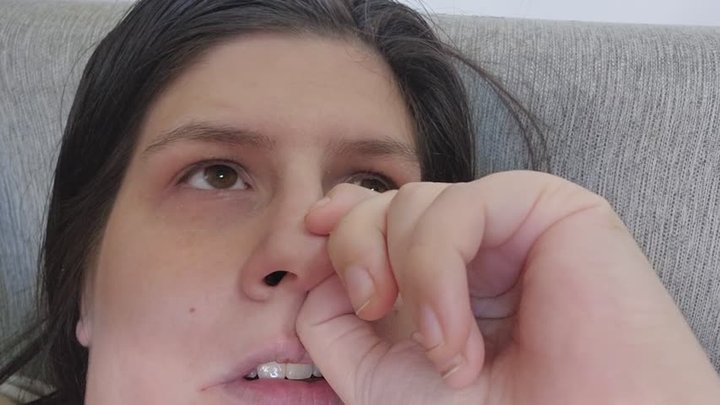 Close Up Nose Picking & Booger Worship Tease