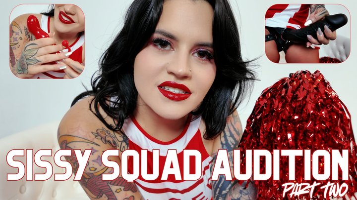 Sucking Your Way Onto The Sissy Squad: Strap On Cock Sucking Dominant Cheerleade