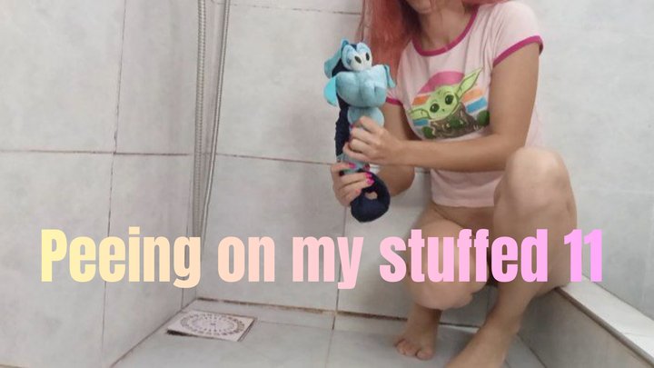 Peeing on my stuffed 11
