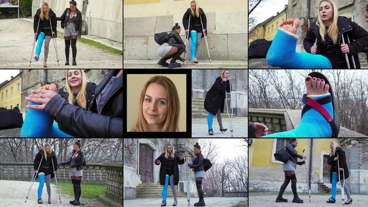 Alecia LLC One Crutch, Two Crutch, Crutching Struggle with Foot Play (in HD 1920