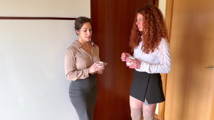 Secretary Lola Tied Up by Jealous Co-Worker – Boss Surprise