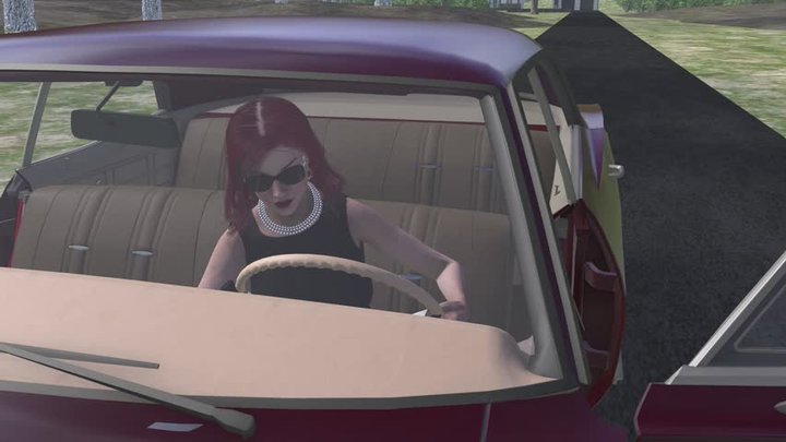 1967 Chevrolet Impala Cranking Template - Camilla in Pantyhose and Stiletto Pump