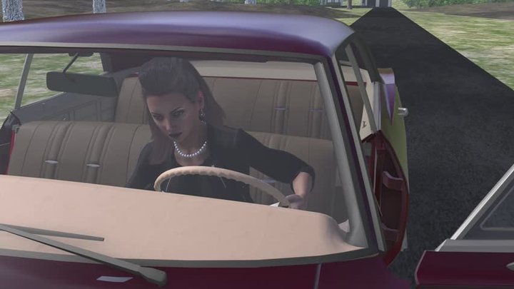 1967 Chevrolet Impala Cranking Template - Melanie in Lace Up Stiletto Pumps 1080