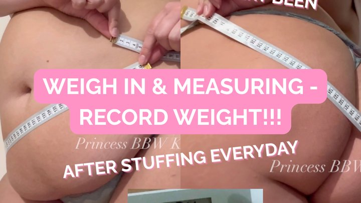 OFFICIAL RECORD WEIGH-IN: My Biggest Gain Yet! Young Blonde BBW Feedee