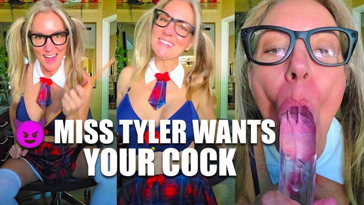 Tyler Girl – Miss Tyler Schoolgirl Uniform Ruler Tease Deepthroat & Creamy Dildo