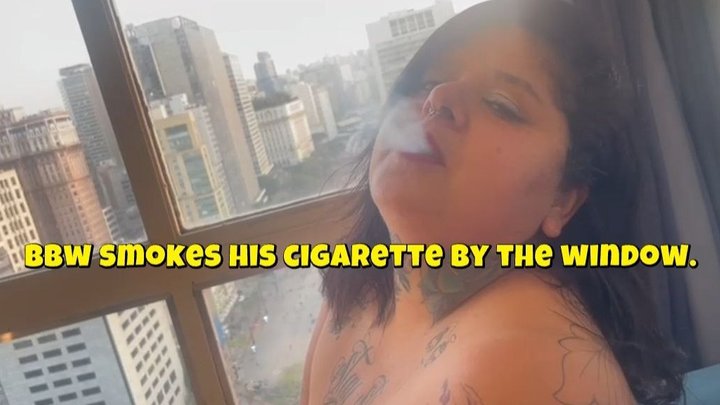 BBW smoking at his window by Turbinada.