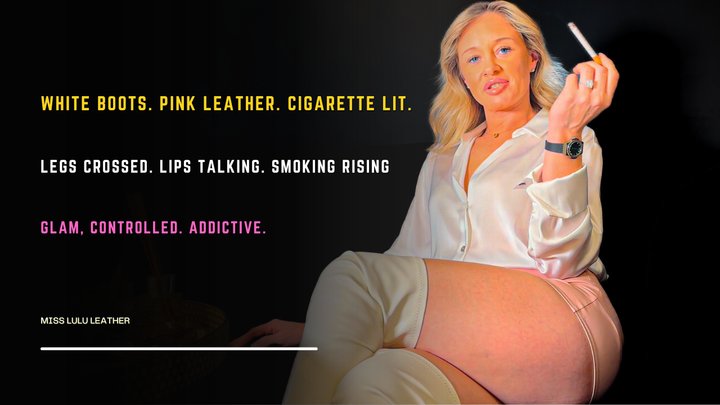 My Everyday Cigarette – Sitting in White Thigh Highs & Pink Leather While I Expl