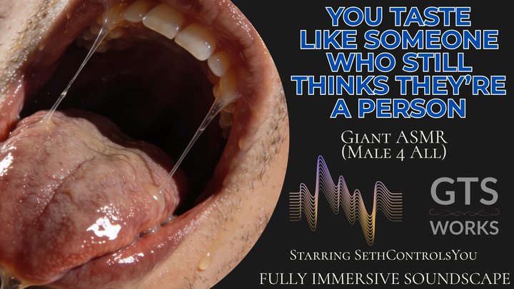 Male Giant Tongue Licking Spit Humiliation - Tiny Captive POV Cruel Tease - You 