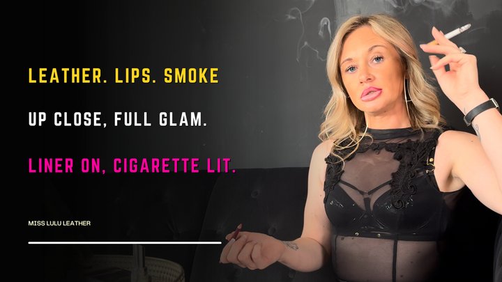 ASMR – No Talking, Smoking 100s While Applying Thick Lip Liner on the Sofa – Lea