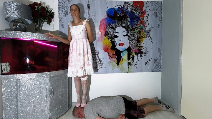 Danielle Costume Pink High Heels Head Trampling