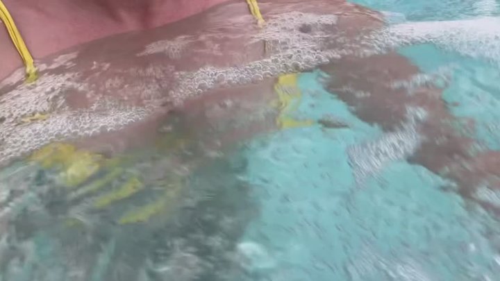 Artemisia Love flashing her juicy tits in the Jacuzzi and playing with water!