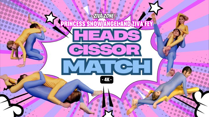 Competitive Headscissor Wrestling Match Trash Talk - Ziva Fey & Princess Snow An