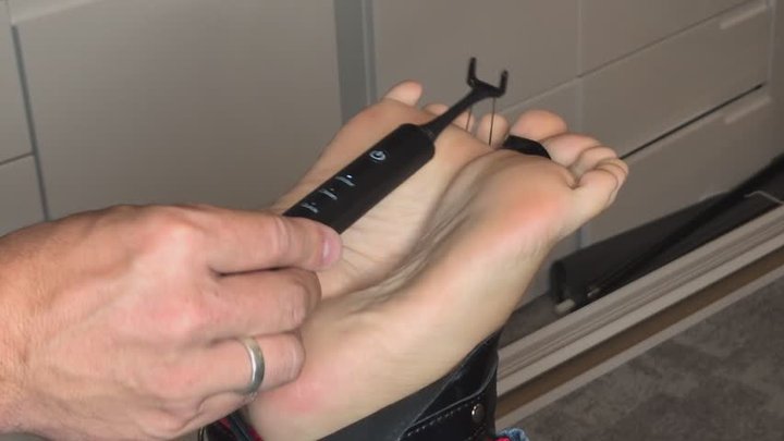 Betting debts are debts of honor. Now he gets to tickle my feet however he likes