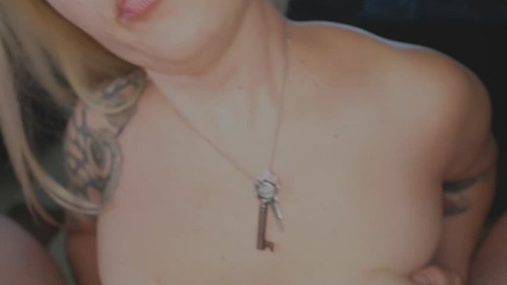 POV Caged Tit Job and Blowjob While Goddess Cums