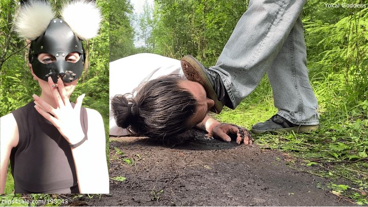 Feeding slave with mud, cig ashes and butt