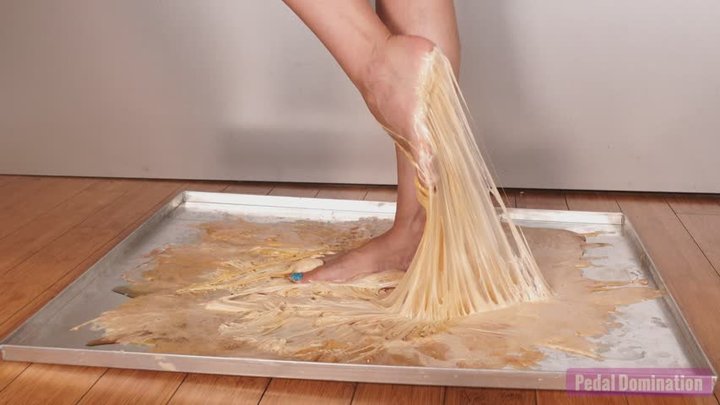 Barefoot Glue Struggle - 4K MP4