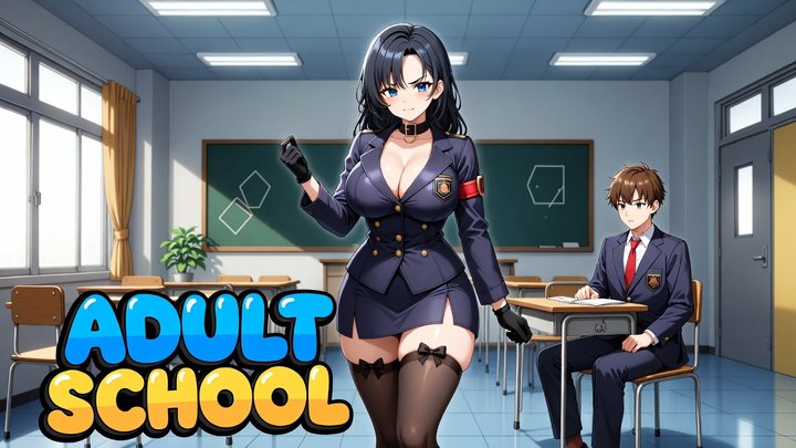 ADULT SCHOOL - Empty Classroom Detention, Ruler Spanks Over Desk Then Face Betwe