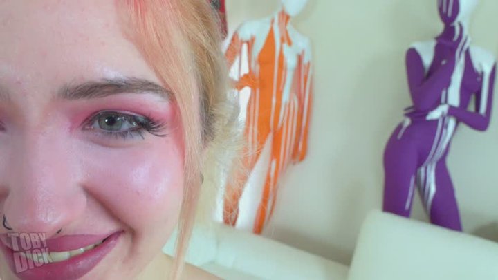 Teenie gags on old man dick