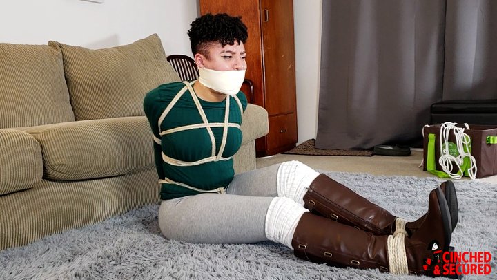 Jayda Blayze - Boot Bound, Hogtied and Sock Struggling (WMV Format)