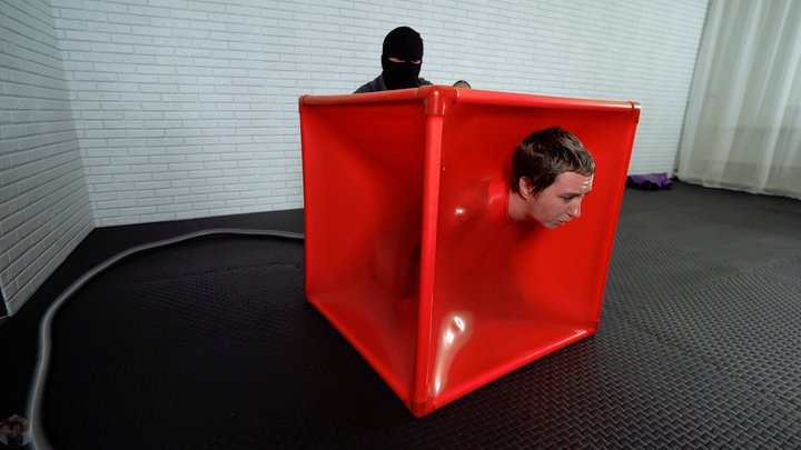 A strange red inflatable ball in MrBob workshop