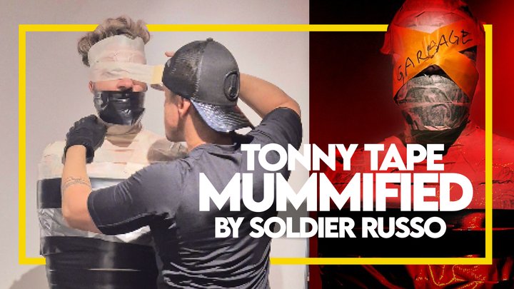Tonny Tape Mummified by Soldier Russo (1080p) Gay Bondage - Gay Domination - Mum
