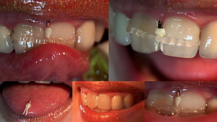 Giantess Revenge – Tiny Stuck on Teeth While I Lick & Eat His Gummy Cars