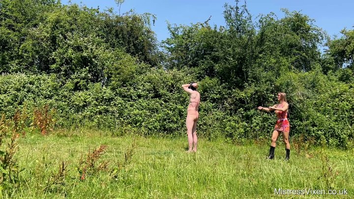 Mistress Vixen Heatwave 2 - Long whips outdoors