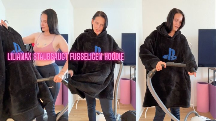 LilianaX staubsaugt fusseligen Hoddie