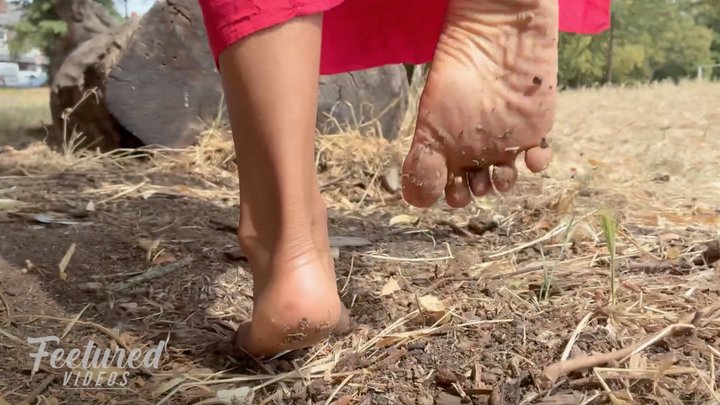 Follow my bare feet as they get dirtier with each step (Full HD 1080p MP4)