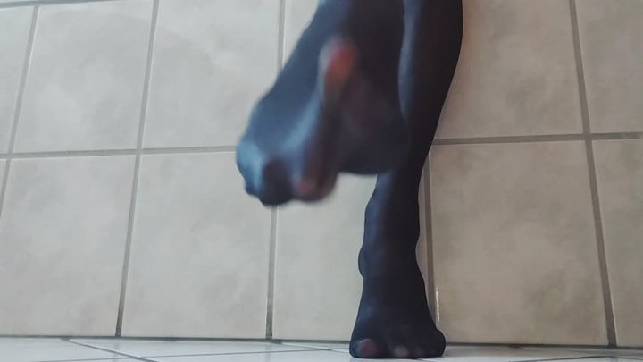 Sheer Black Pantyhose Tease by Goddess Victoria