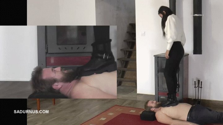 Natasa crushed a slave's face with a boot PP mp4