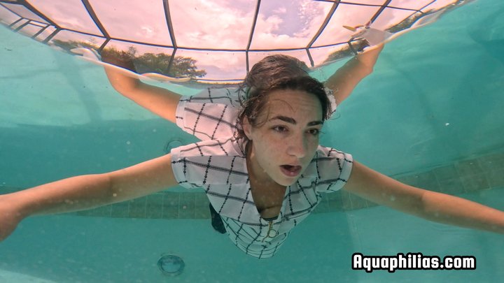 Aquaphilias- Kelli Curtis Underwater PERIL Swimming Laps Interrupted by Rude Pho