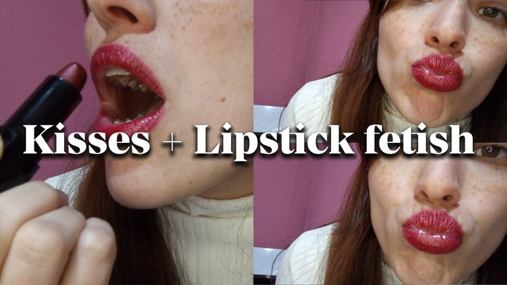 Kisses with my red, creamy lips!