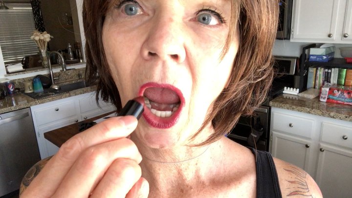 Lipstick And Teeth Licking V