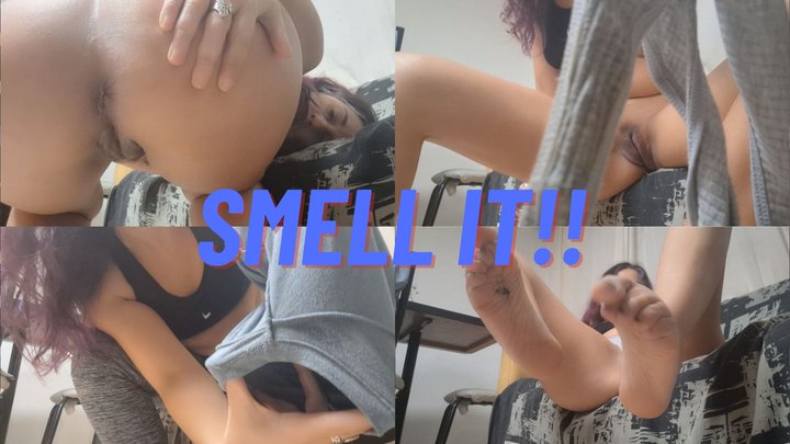 Stick your nose in my smelly pussy.