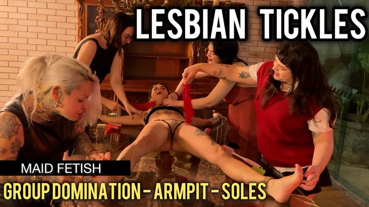 Louise And Her Friends Bind Their Submissive Maid Amanda and Tickle Her Feet Arm