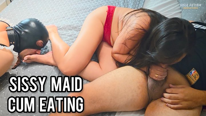 Beta Sissy Husband Cleans Another Mans Load From Hot Wife’s Creamy Soles