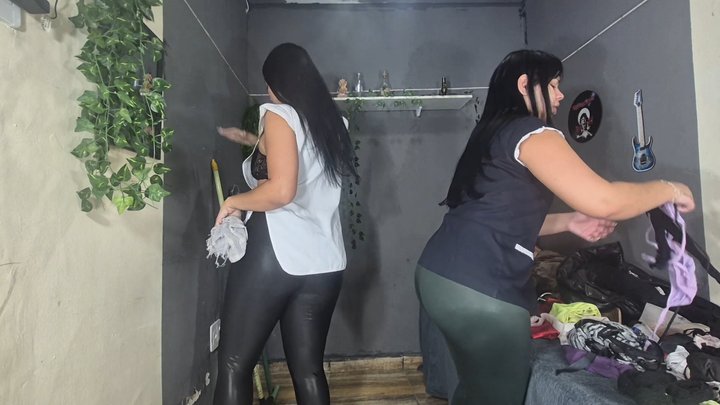 Two Maids Cleaning the House and Farting - by Jully and Kiara Nissei - Full Vide