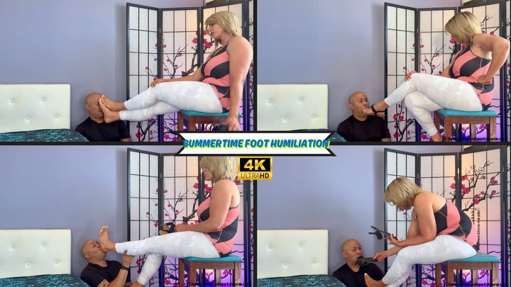 Summertime Foot Humiliation - Amazon Goddess Rapture Makes Her Foot Slave Submit