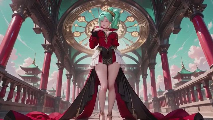 Green-Haired Warrior Girl's Private Fantasy! From the High Tower to the Cloud Be