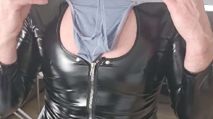 Domestic chores are more fun dressed up in Black latex and Lingerie, with a play