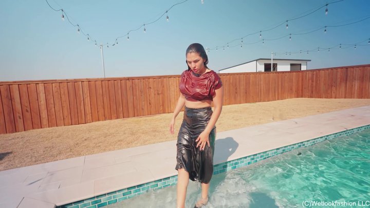 Alexandra Wet in Black and Brown Satin c4s
