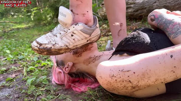 Caramel Punishes Courtney with Muddy Bare Feet and Dirty Sneaker Worship (Full H
