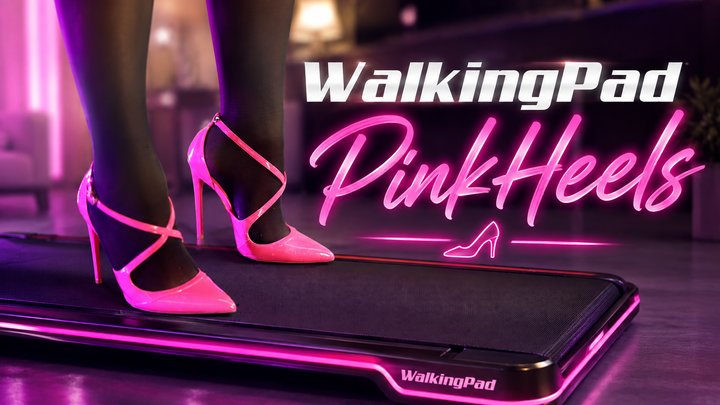 Pink Heels on My Brand New Walking Pad