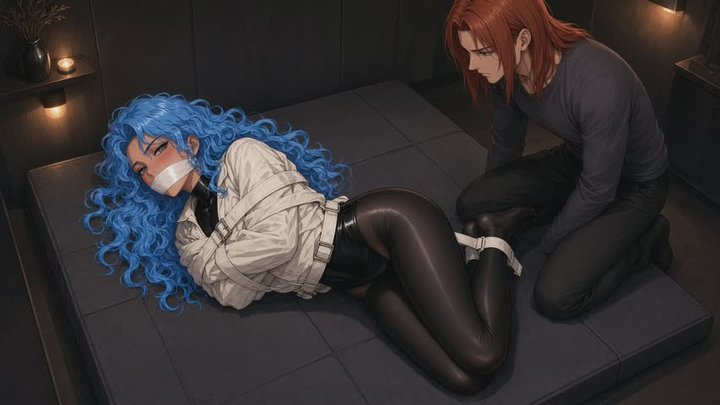 Straitjacket Stories #25: Neon Blue Timeout in Canvas and Tape