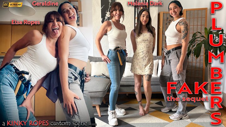 FAKE PLUMBERS, THE SEQUEL captured teen at home by two lesbian handywomen has an