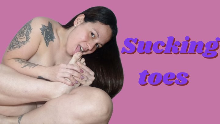 Licking my feet completely naked