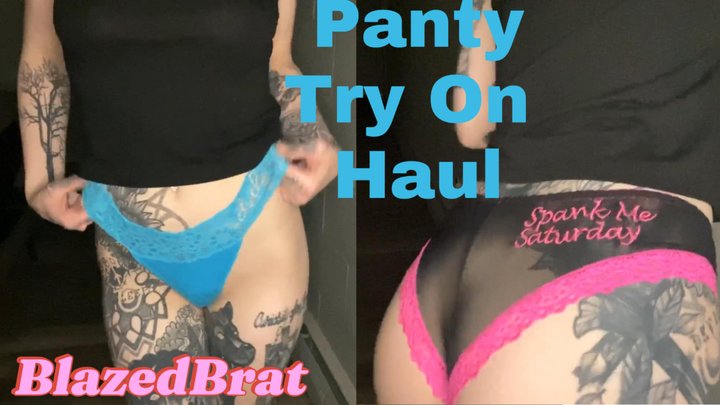 30 Minute Panty Try On Haul Pink Thong Silk Lace Spank Me Saturday | BlazedBrat
